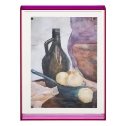 Acryl fotolijst groot - roze - 15x20 cm