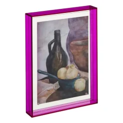 Acryl fotolijst groot - roze - 15x20 cm