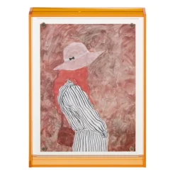 Acryl fotolijst klein - oranje - 10x15 cm