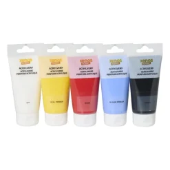 Acrylverfset - multikleur - 5x75 ml