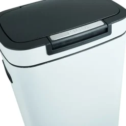 Afvalemmer push - wit - 38 liter
