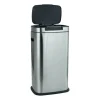 Afvalemmer push - zilver - 38 liter
