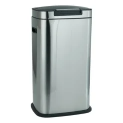 Afvalemmer push - zilver - 38 liter