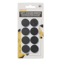 Anti-krasrubbers rond - zwart - set van 8