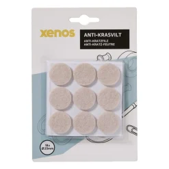 Anti-kras viltjes rond ø2.5 cm - taupe - set van 18