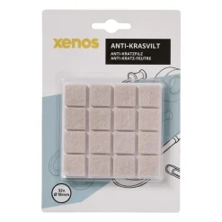 Anti-kras viltjes vierkant 1.8x1.8 cm - taupe - set van 32