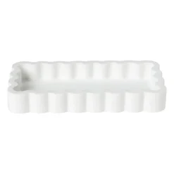 Badkamer plateau golf - wit - 3x18x10 cm