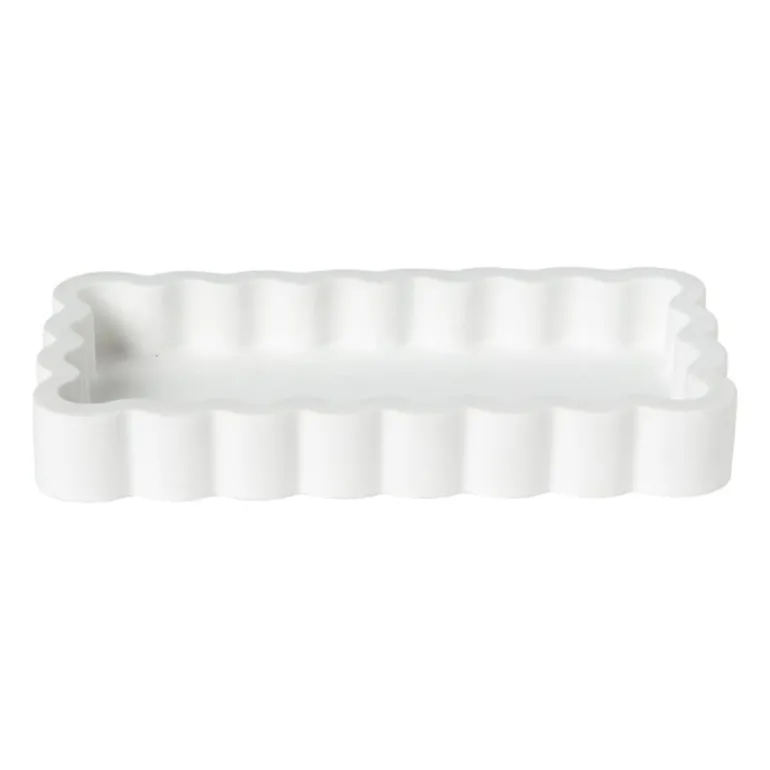 Badkamer plateau golf - wit - 3x18x10 cm