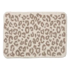 Badmat animal - bruin/wit - 50x70 cm