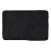 Badmat fluffy - zwart - 45x70 cm