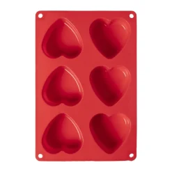 Bakvorm 6 harten - siliconen - 3.5x27x18.5 cm