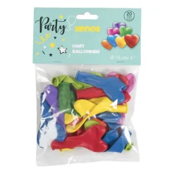 Ballonnen hart - multikleur - set van 20