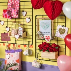 Ballonnen hartvorm - rood/roze - 6 stuks