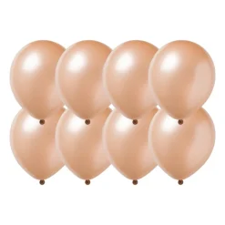 Ballonnen metallic - rose goud - set van 8