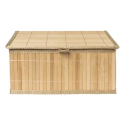 Bamboe mand met deksel - 13x29x23 cm