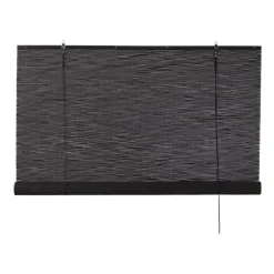 Bamboe rolgordijn - zwart - 120x180 cm