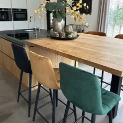 Barkruk velvet - oker - 100x50x41.5 cm