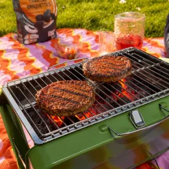 BBQ koffer inklapbaar - groen - 36.5x23 cm
