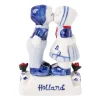Beeldje kussend koppel - delfts blauw - 6x3x8 cm