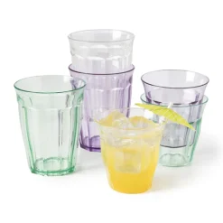 Beker met facetten - groen - 25 cl