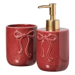 Beker strik - bordeauxrood - ø7.3x10.2 cm