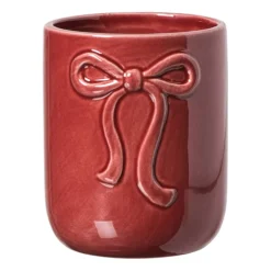 Beker strik - bordeauxrood - ø7.3x10.2 cm