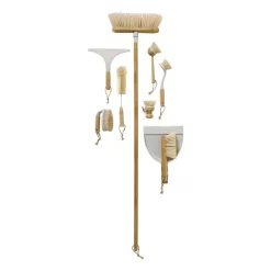 Bezem bamboe - beige - 30x7x12 cm
