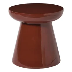 Bijzettafel Calvin - bordeauxrood - ø35x35 cm