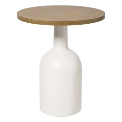 Bijzettafel Chico - bruin/beige - ø40x47 cm