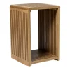 Bijzettafel Japandi hoog - bruin - 60x39x39 cm