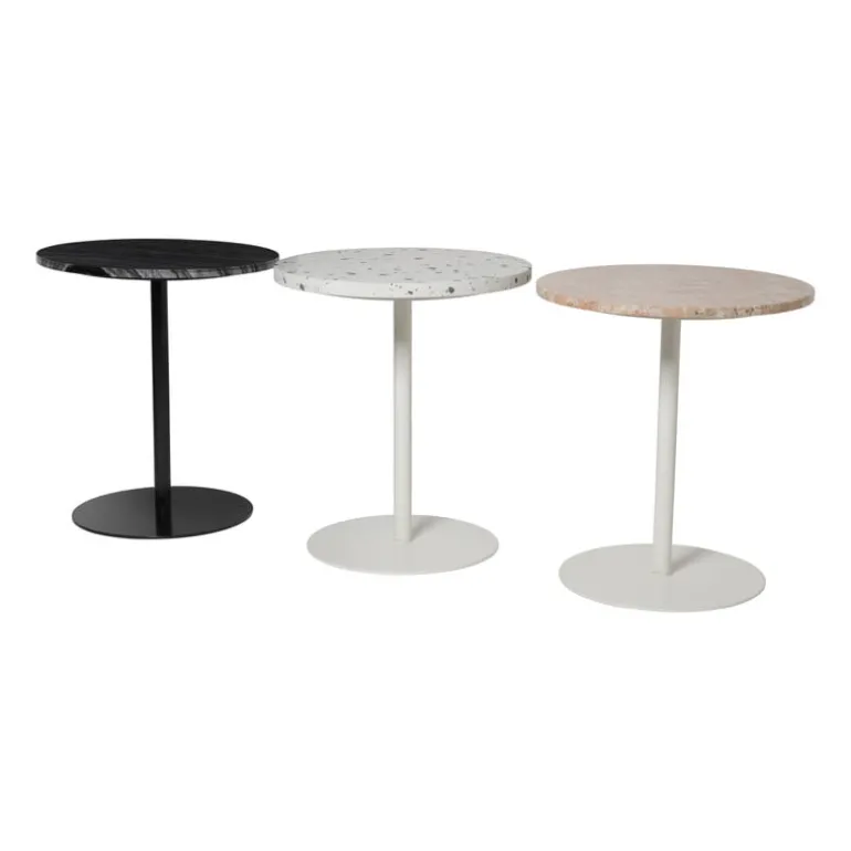 Bijzettafel Kanton marmer - roze - ø40x45 cm