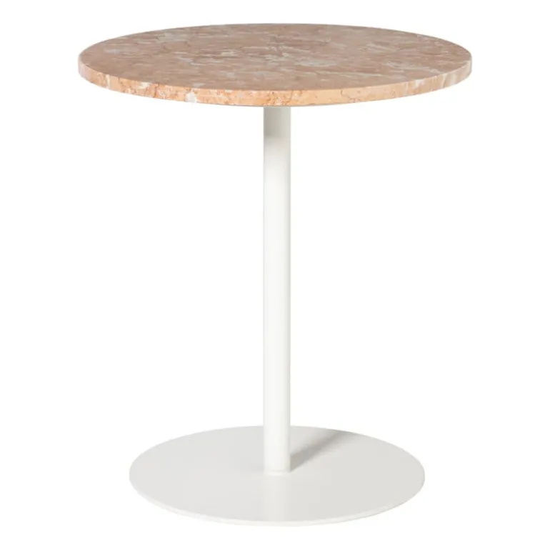 Bijzettafel Kanton marmer - roze - ø40x45 cm
