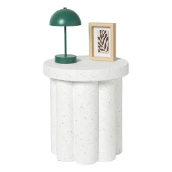 Bijzettafel Malmo - wit - ø40x45 cm