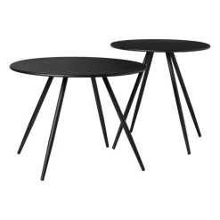Bijzettafel Manolo hoog - zwart -ø45x45 cm