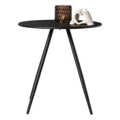 Bijzettafel Manolo hoog - zwart -ø45x45 cm