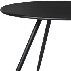 Bijzettafel Manolo laag- zwart - ø55x40 cm
