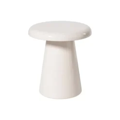 Bijzettafel metaal klein - beige - ø30x33 cm