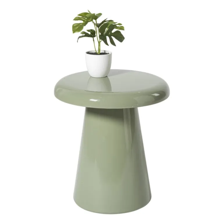 Bijzettafel metaal klein - groen - ø30x33 cm