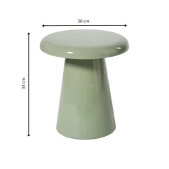 Bijzettafel metaal klein - groen - ø30x33 cm