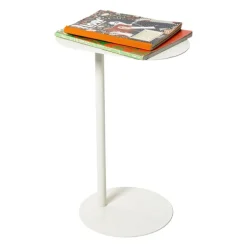Bijzettafel Mica ovaal - wit - 53x35x25 cm