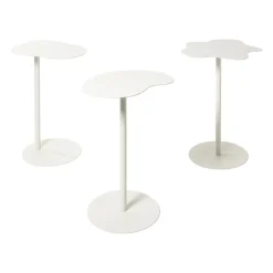 Bijzettafel Mica ovaal - wit - 53x35x25 cm