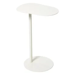 Bijzettafel Mica ovaal - wit - 53x35x25 cm