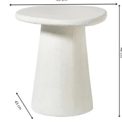 Bijzettafel Milou - wit - 48x45x43 cm