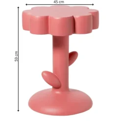 Bijzettafel pop-art flower - roze - ø45x59 cm