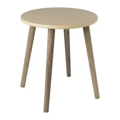Bijzettafel Salvador - beige/bruin - ø36x41 cm