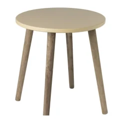 Bijzettafel Salvador - beige/bruin - ø36x41 cm
