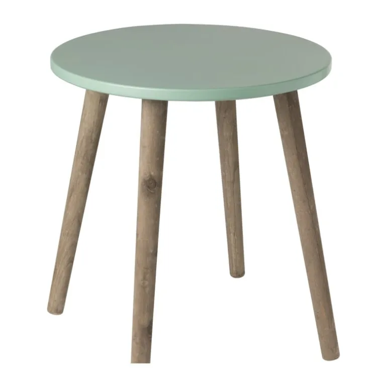 Bijzettafel Salvador - groen/bruin - ø36x41 cm