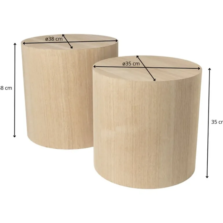Bijzettafels Halmstad - set van 2
