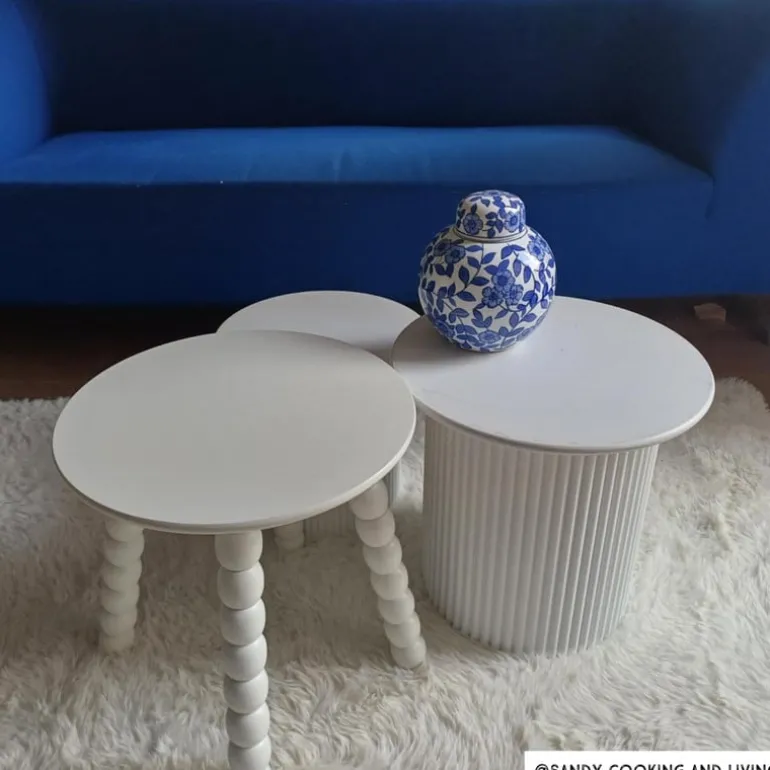 Bijzettafels Oslo - wit - set van 2