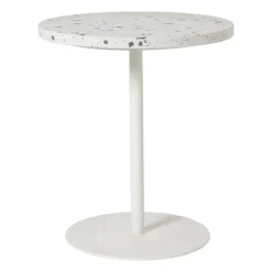 Bijzettafel Terrazzo - wit - ø40x45 cm